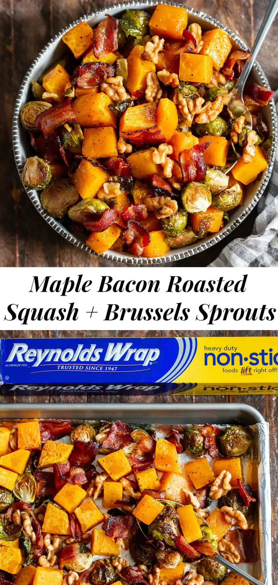 Maple Roasted Butternut Squash with Bacon