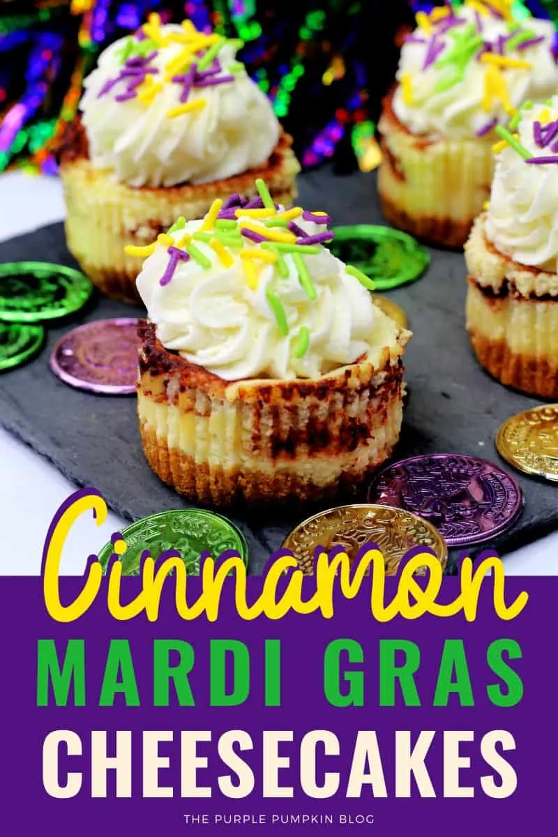 Mardi Gras Mini Cheesecakes