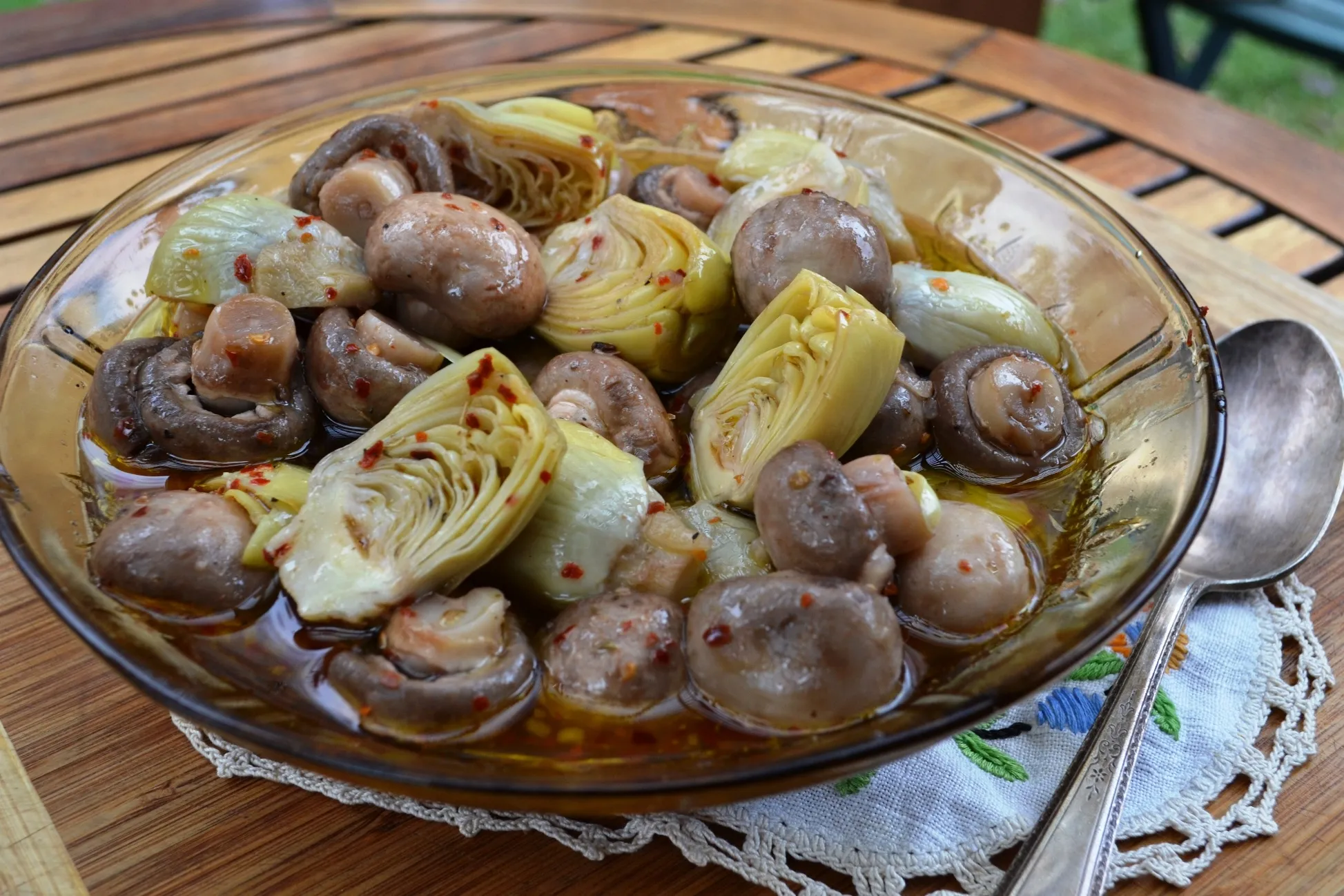 Marinated Mushrooms and Artichokes