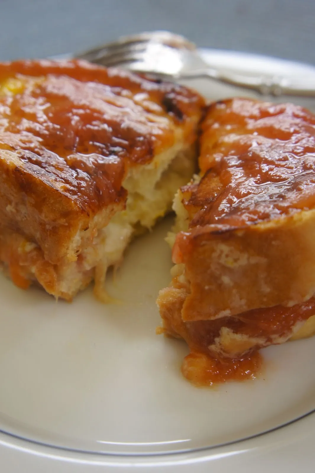 Mascarpone Rhubarb Stuffed French Toast