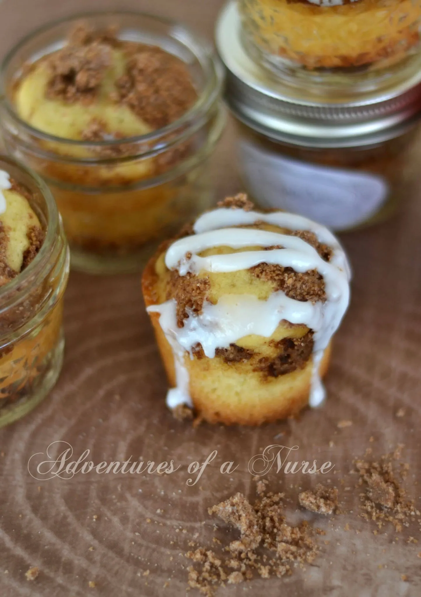 Mason Jar Crumb Cake