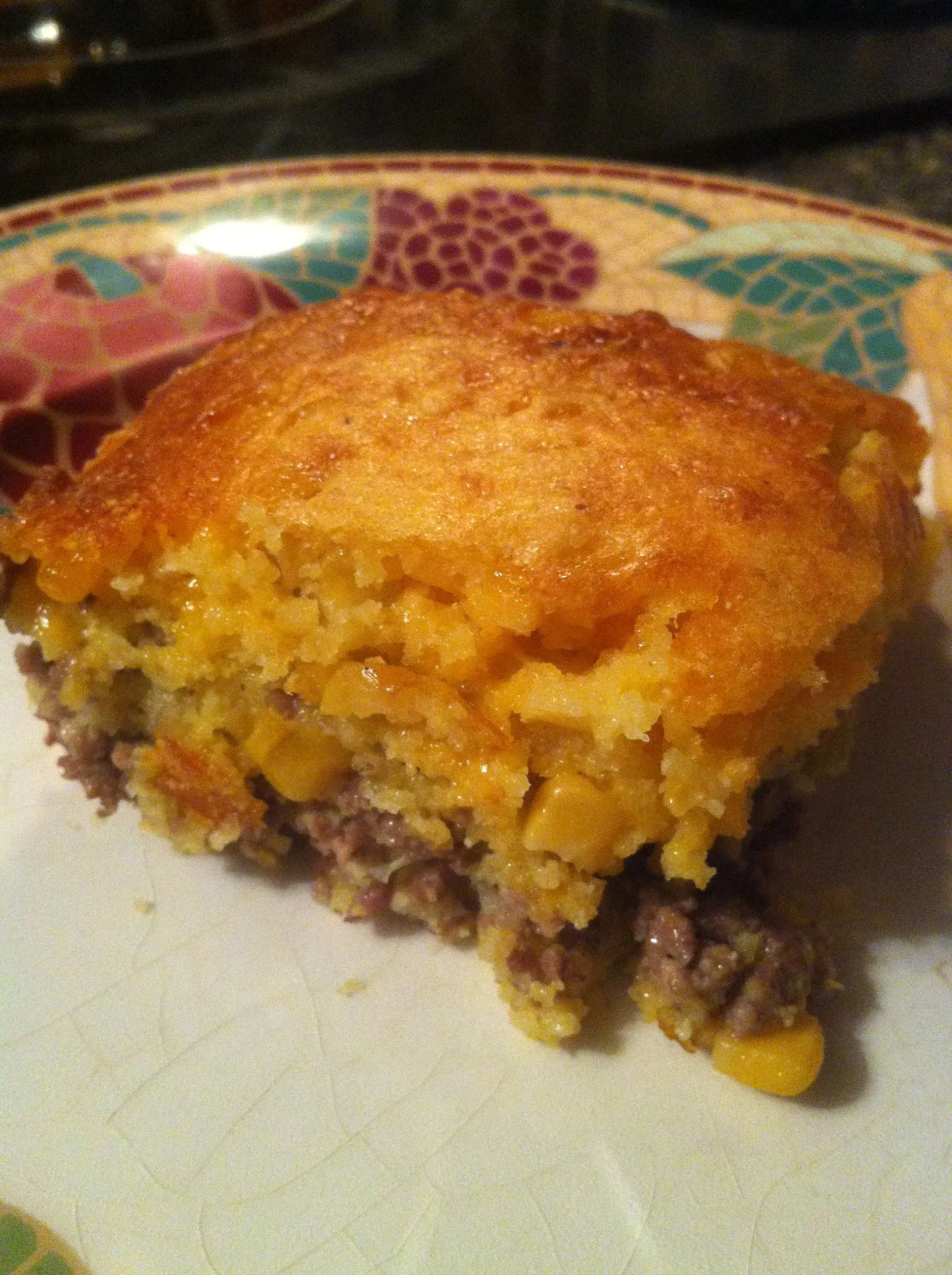 Meat and Corn Bread Squares