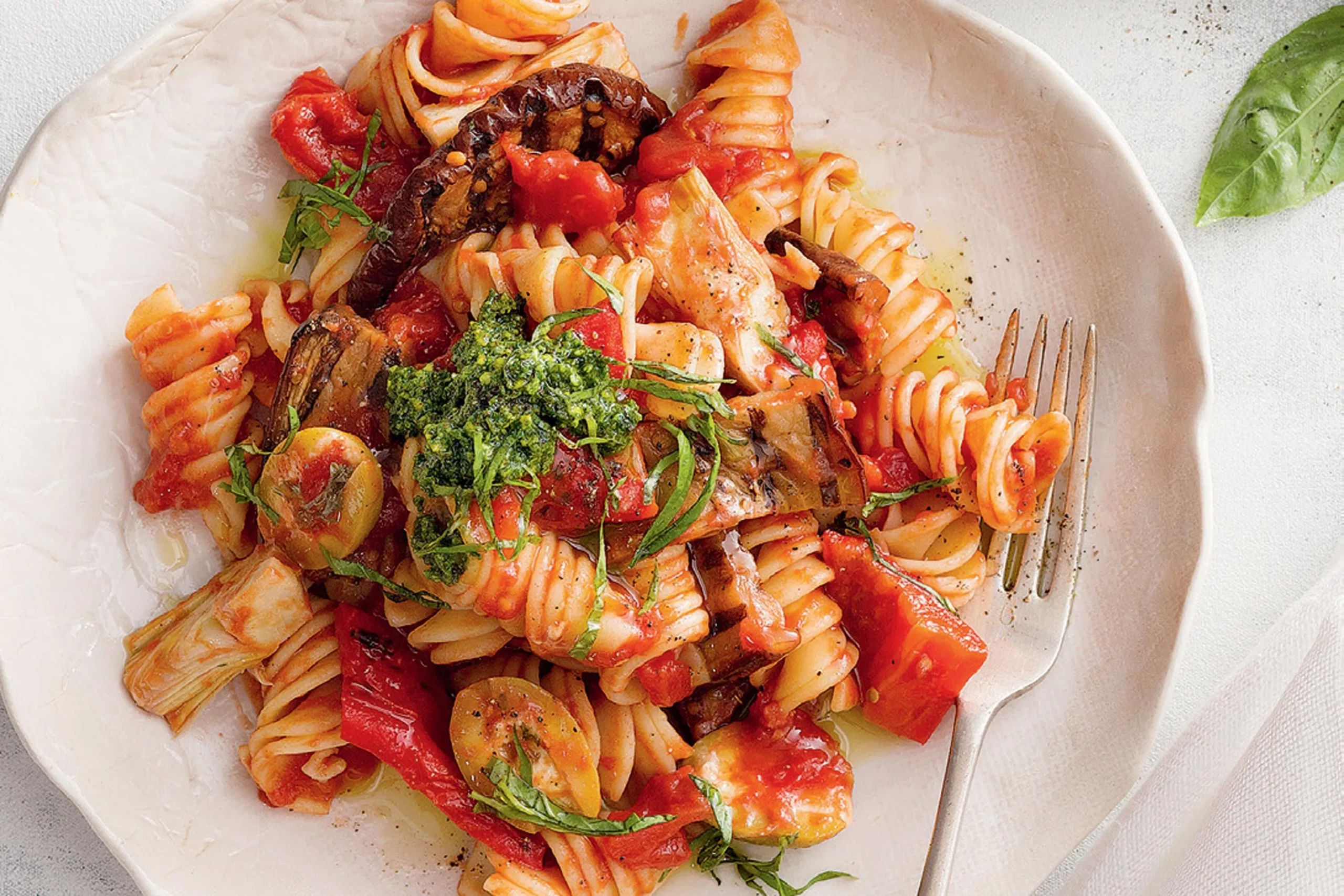 Mediterranean Roasted Vegetable Pasta