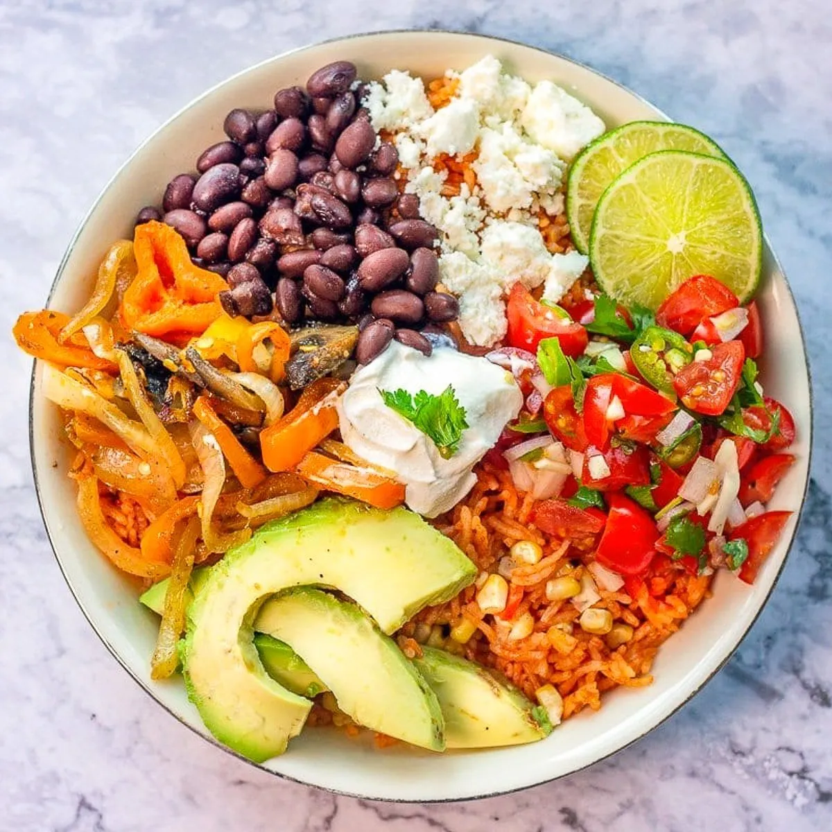 Mexican Rice Bowl (Vegetarian and Meat Options)
