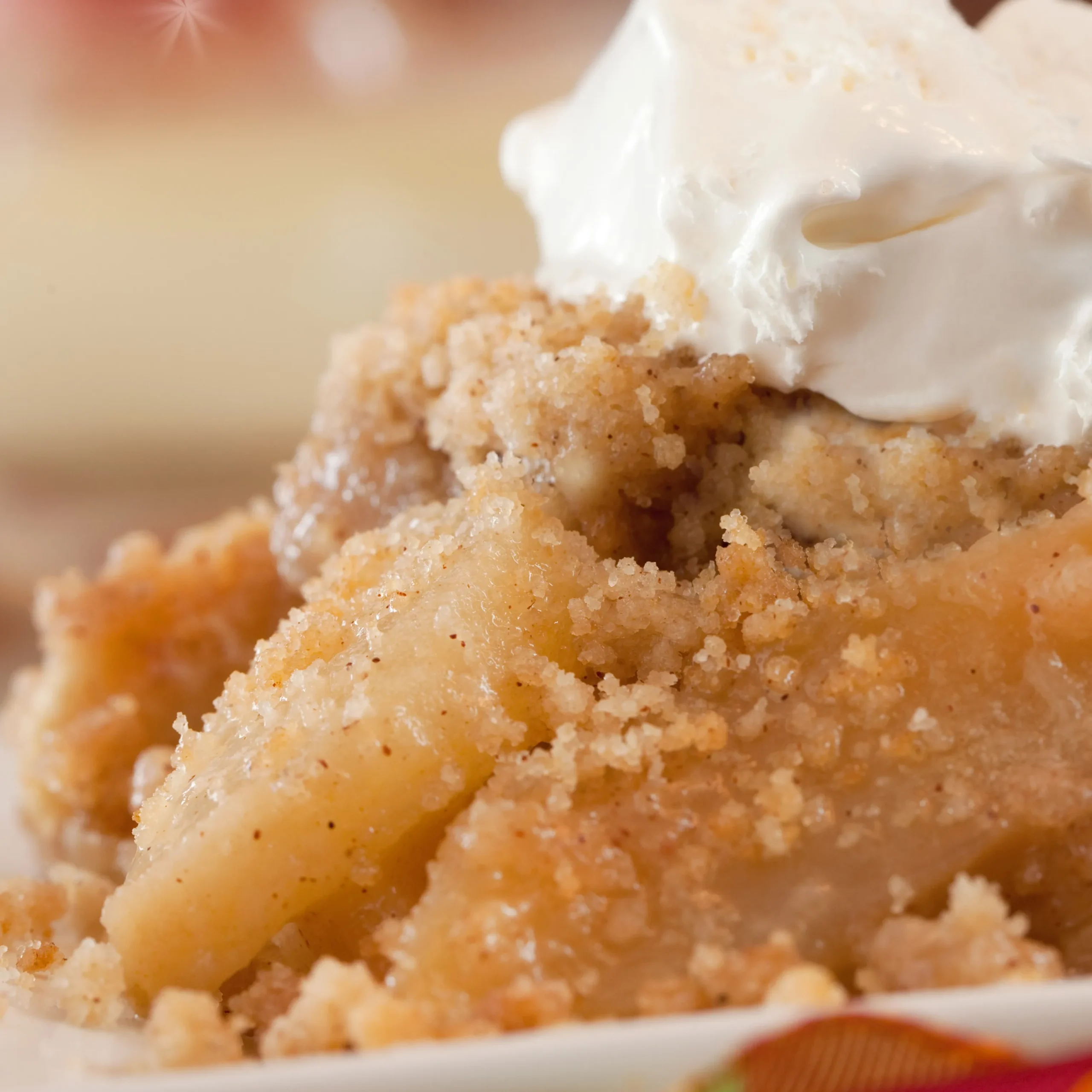Microwave Honey Almond Apple Pie a la Mode
