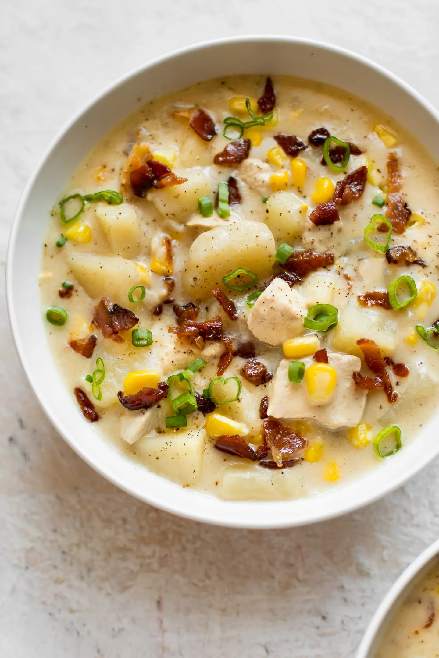 Microwave Potato Chicken and Corn Chowder