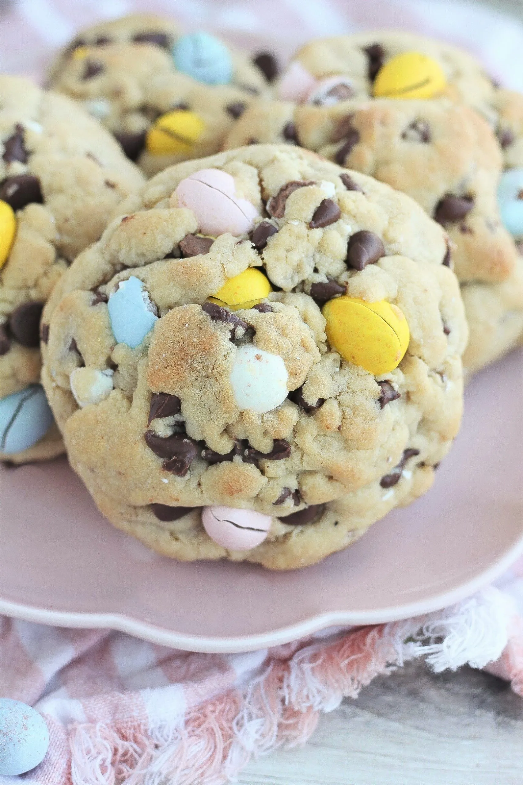 Mini Cadbury Egg Easter Cookie Bar with Browned Butter
