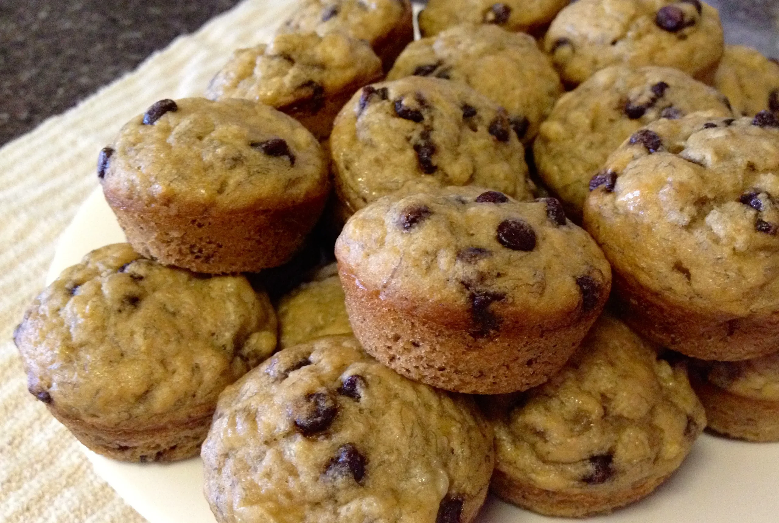 Mini Chocolate Chip Banana Muffins