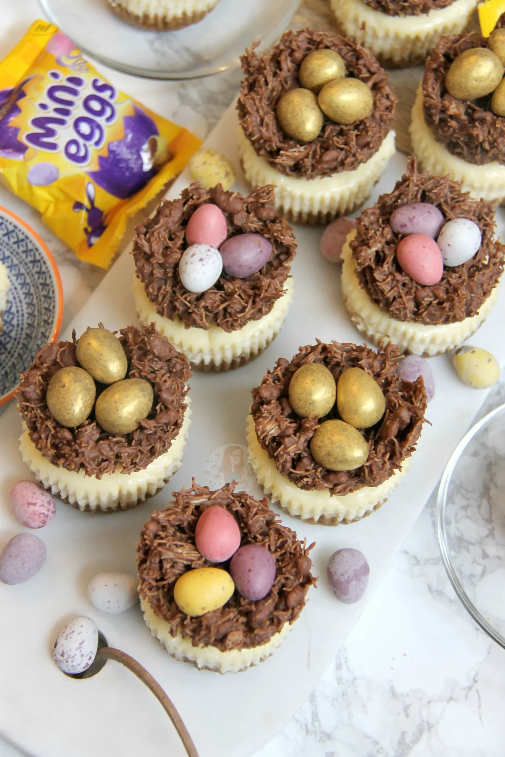 Mini Easter Cheesecake Nests