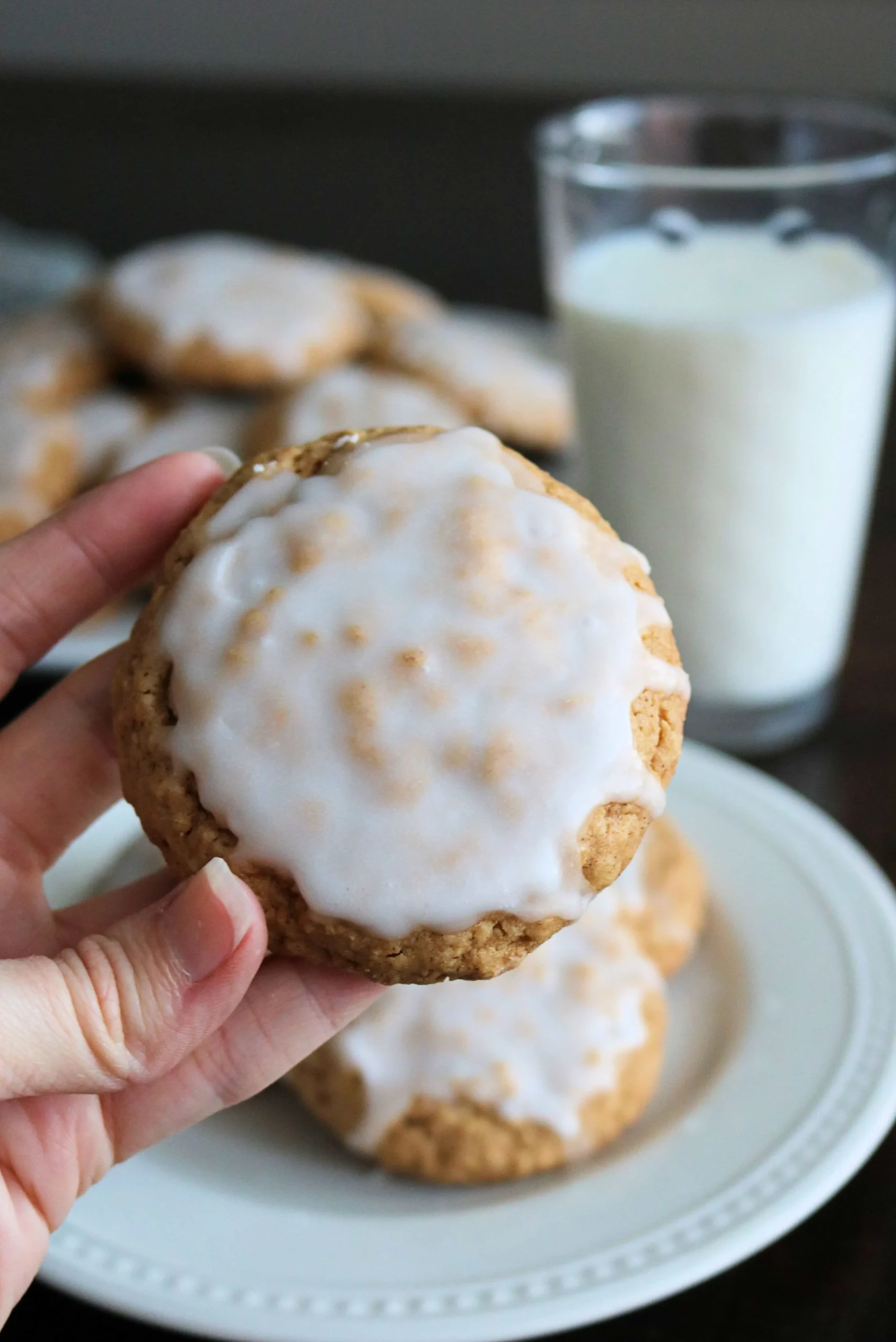 Mini Iced Oatmeal Cookies
