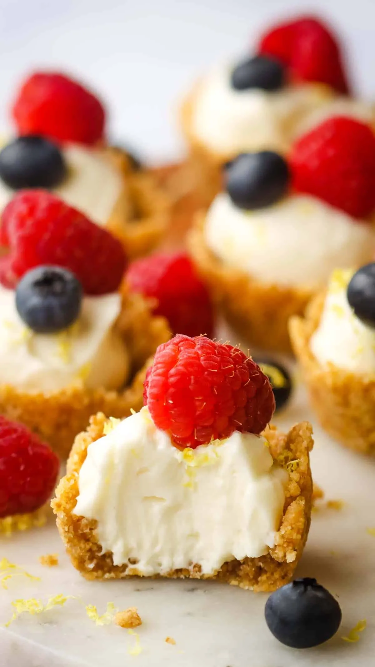 Mini No Bake Lemon Cheesecake Tarts
