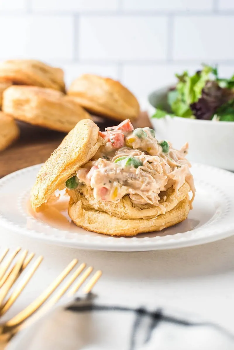 Mini Ranch Biscuit Chicken Pot Pies