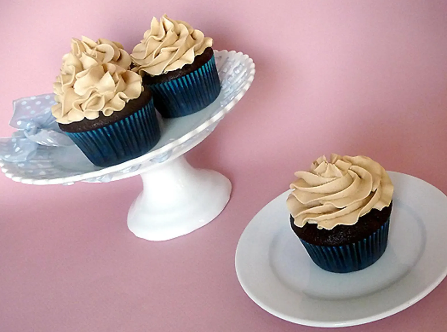 Mocha Cupcakes with Espresso Buttercream
