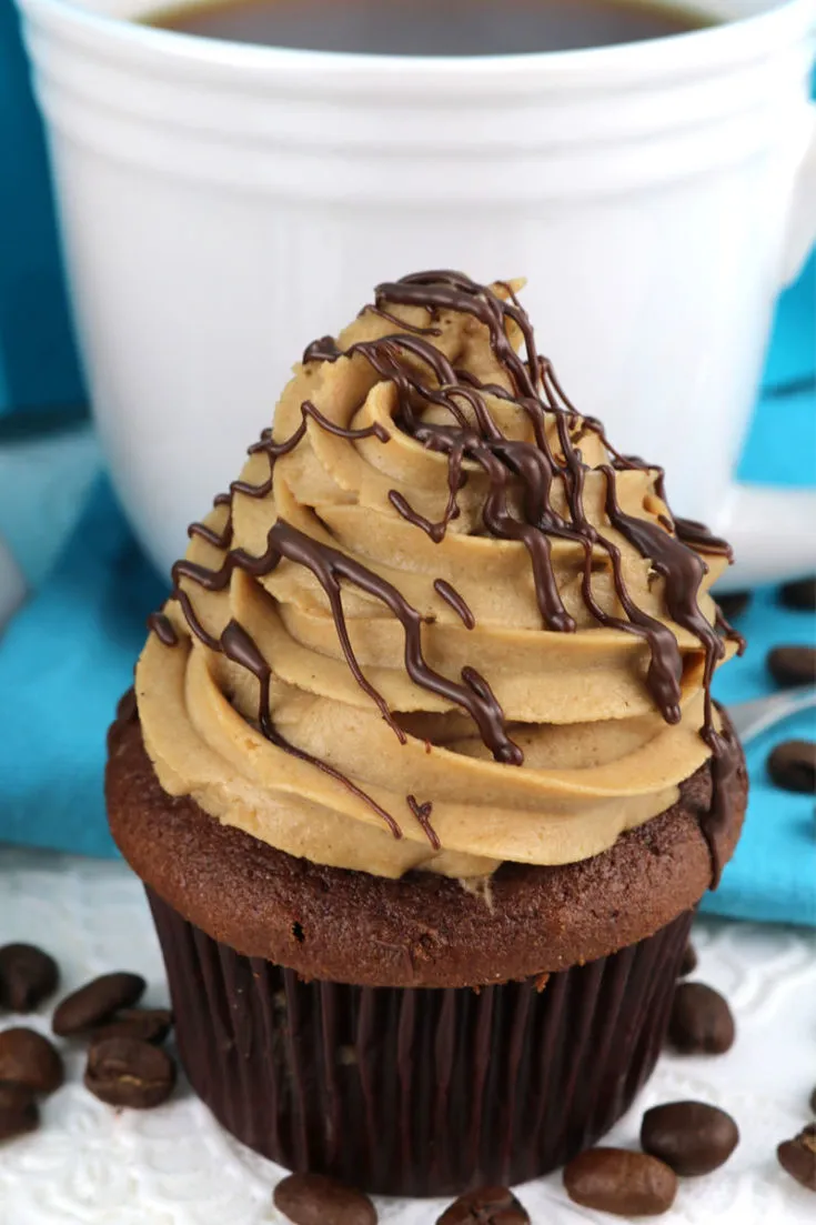 Mochaccino Chip Cupcakes with Coffee Cream Icing
