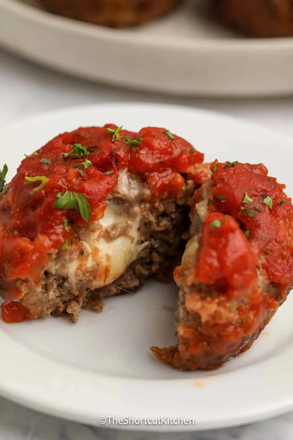Mozzarella Stuffed Italian Mini Meatloaves