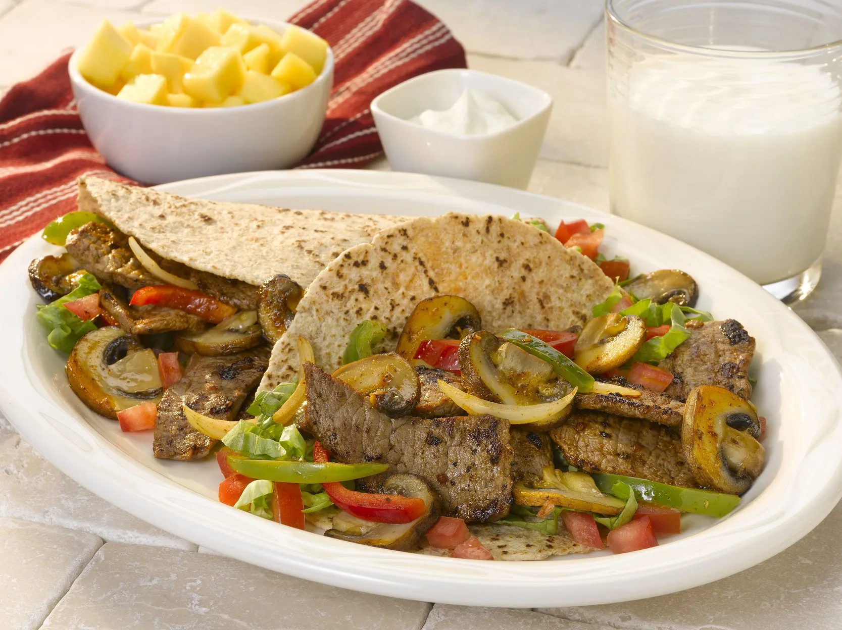 Mushroom and Steak Fajita Sandwiches