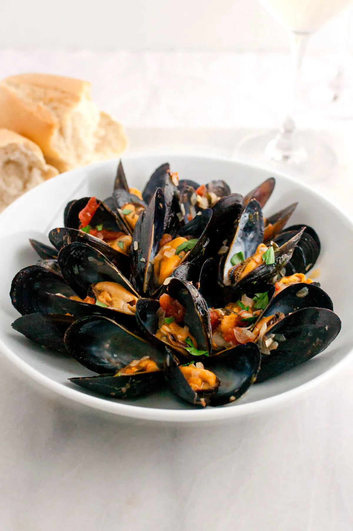 Mussels in White Wine and Herbs