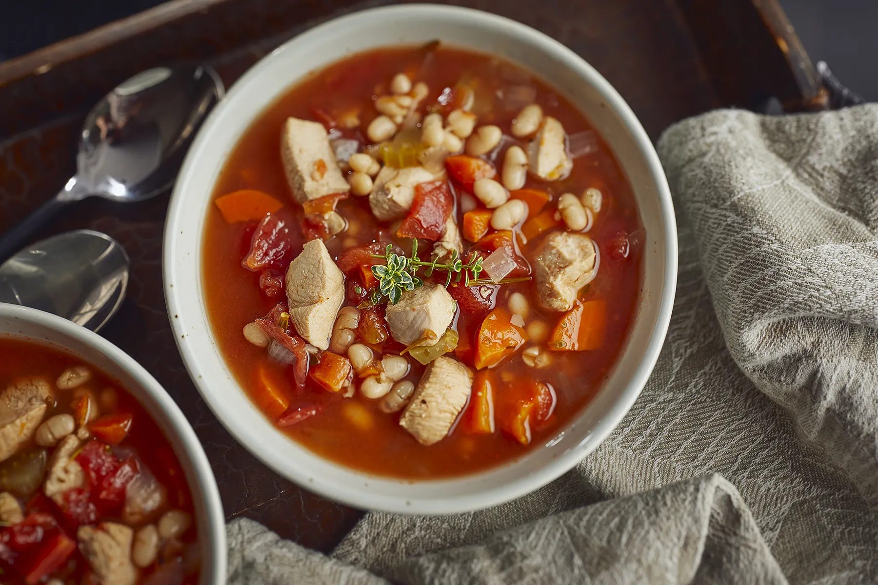 Navy Bean and Chicken Soup