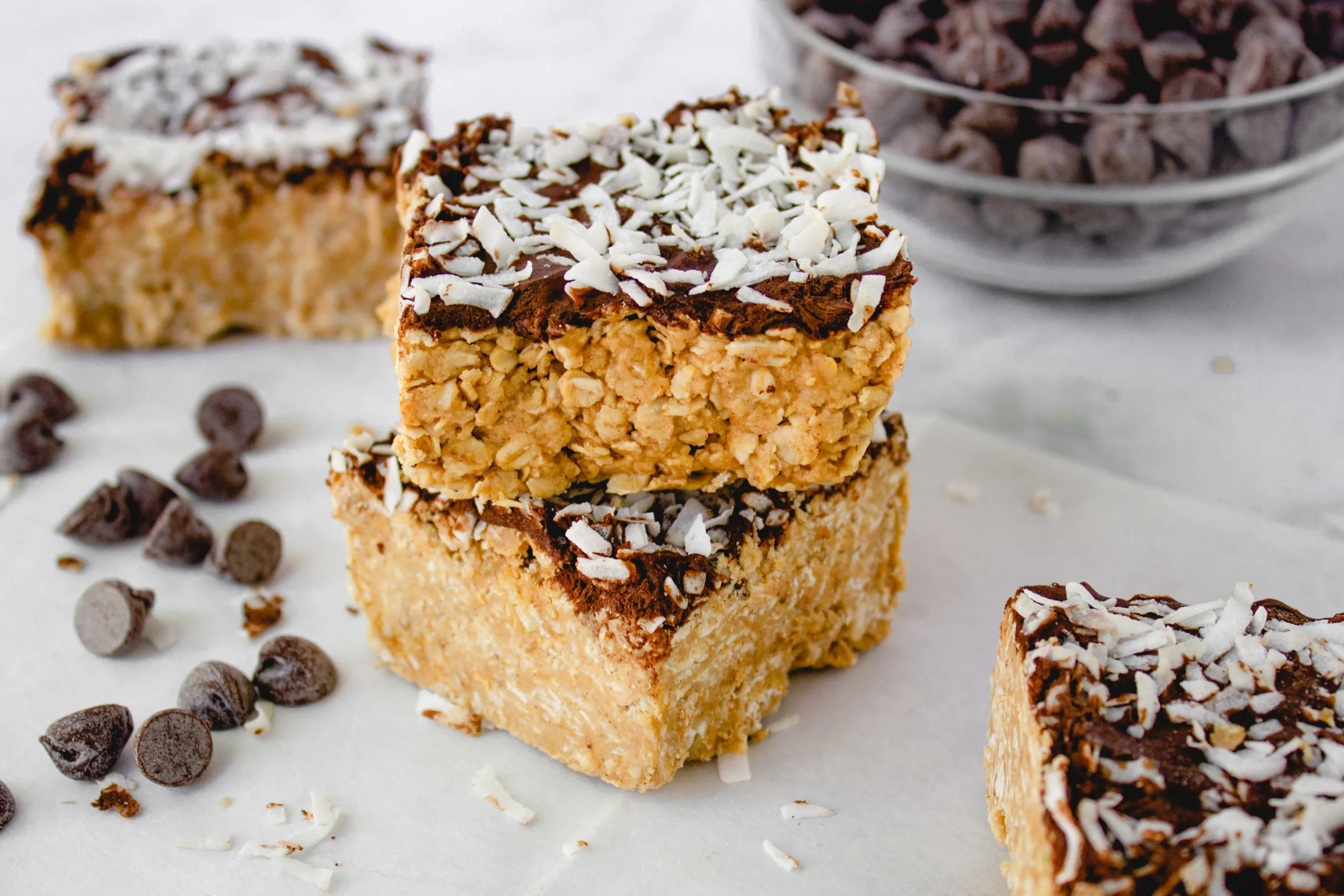 No Bake Almond Joy Breakfast Bars