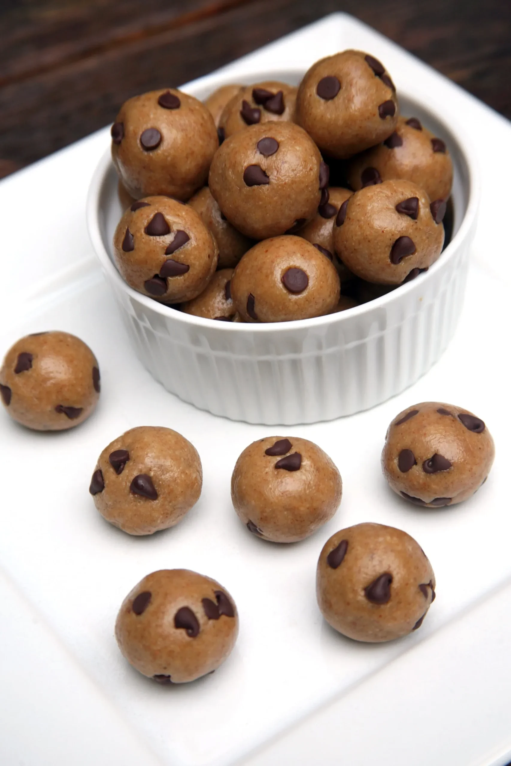No Bake Chocolate Chip Cookie Dough Balls Date Free Vegan