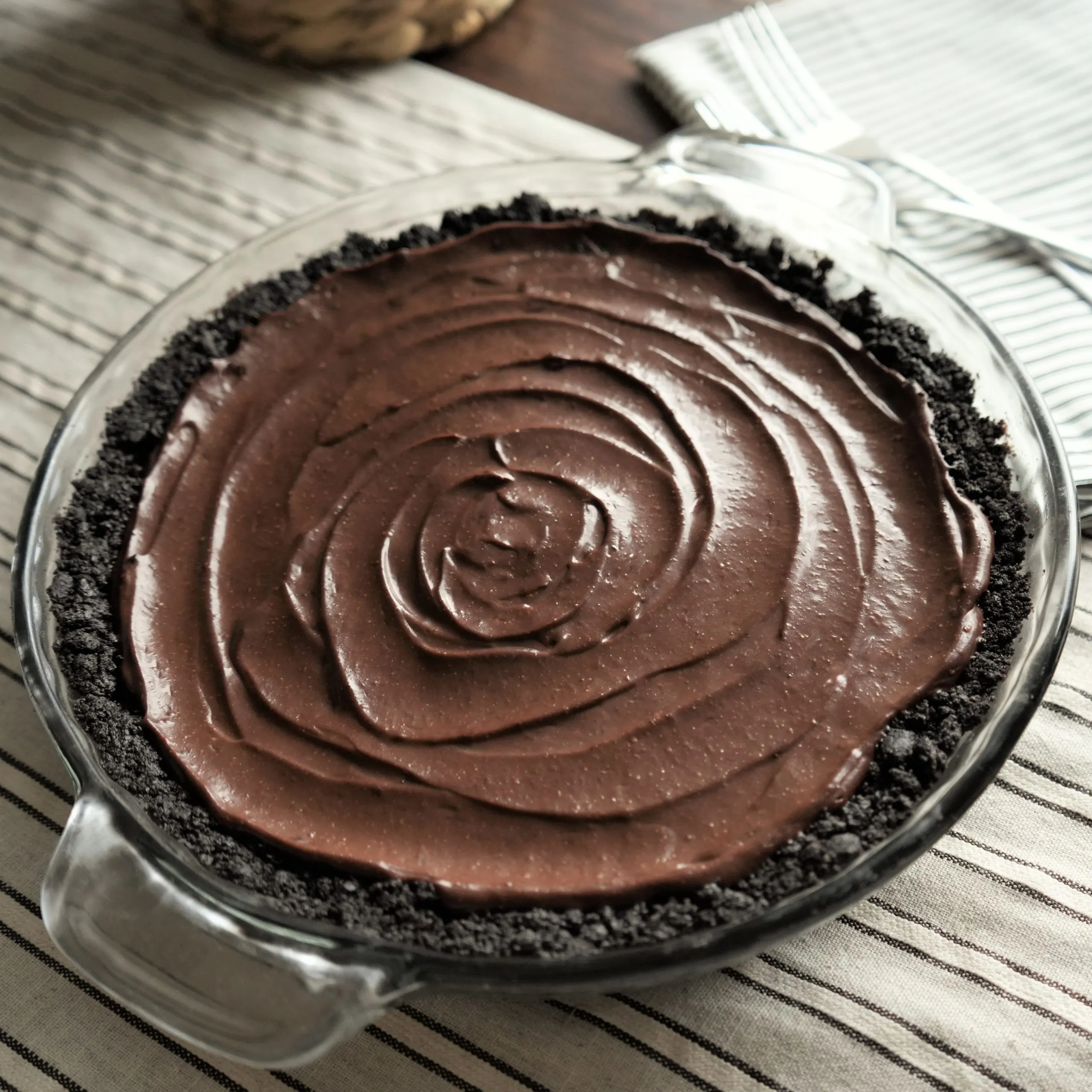 No Bake Chocolate Silk Pie