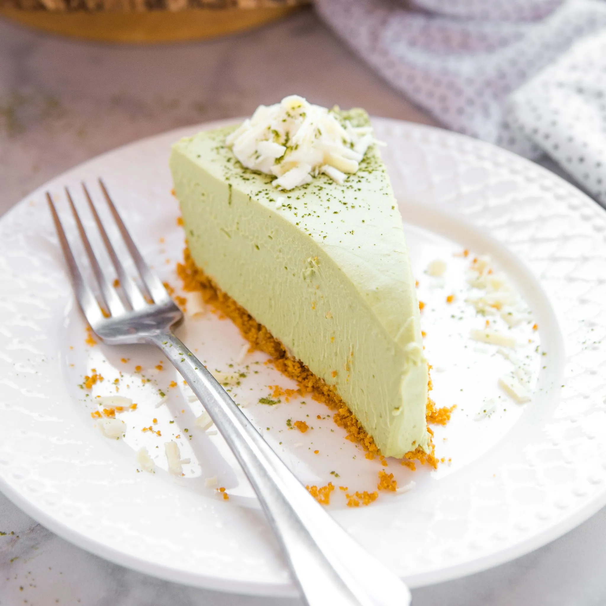 No Bake Matcha Cheesecake