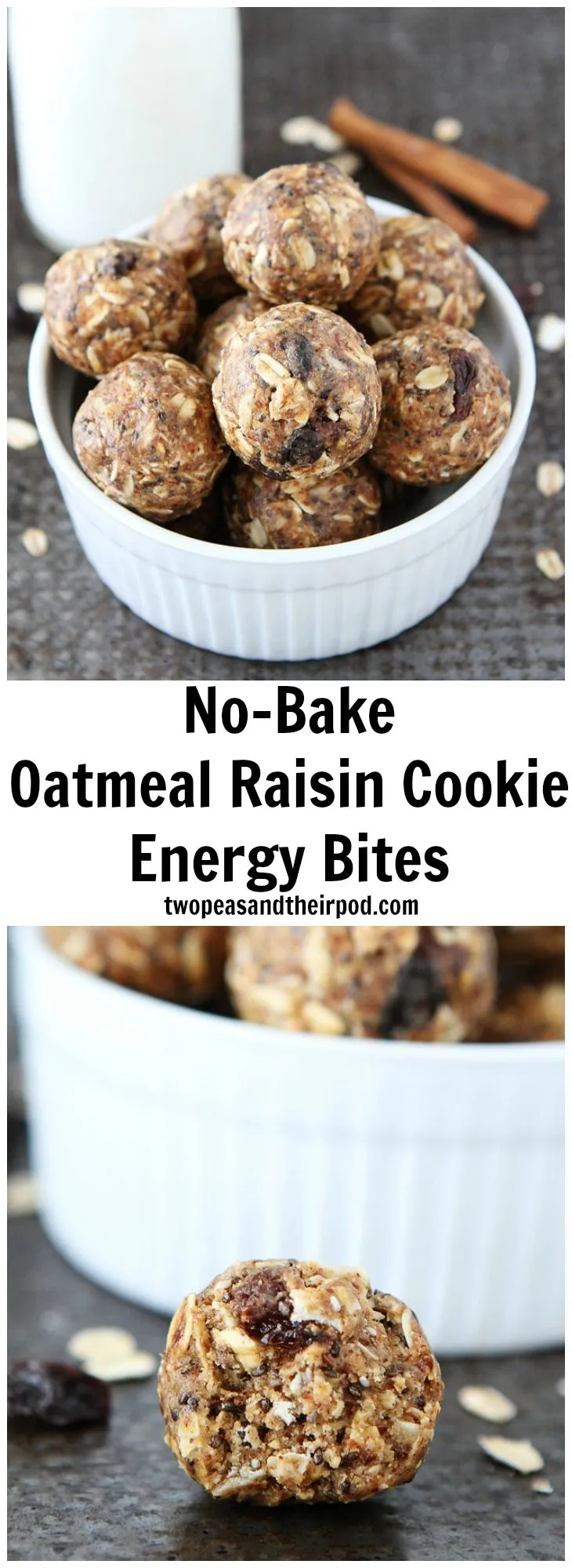 No Bake Oatmeal Raisin Cookie Energy Bites