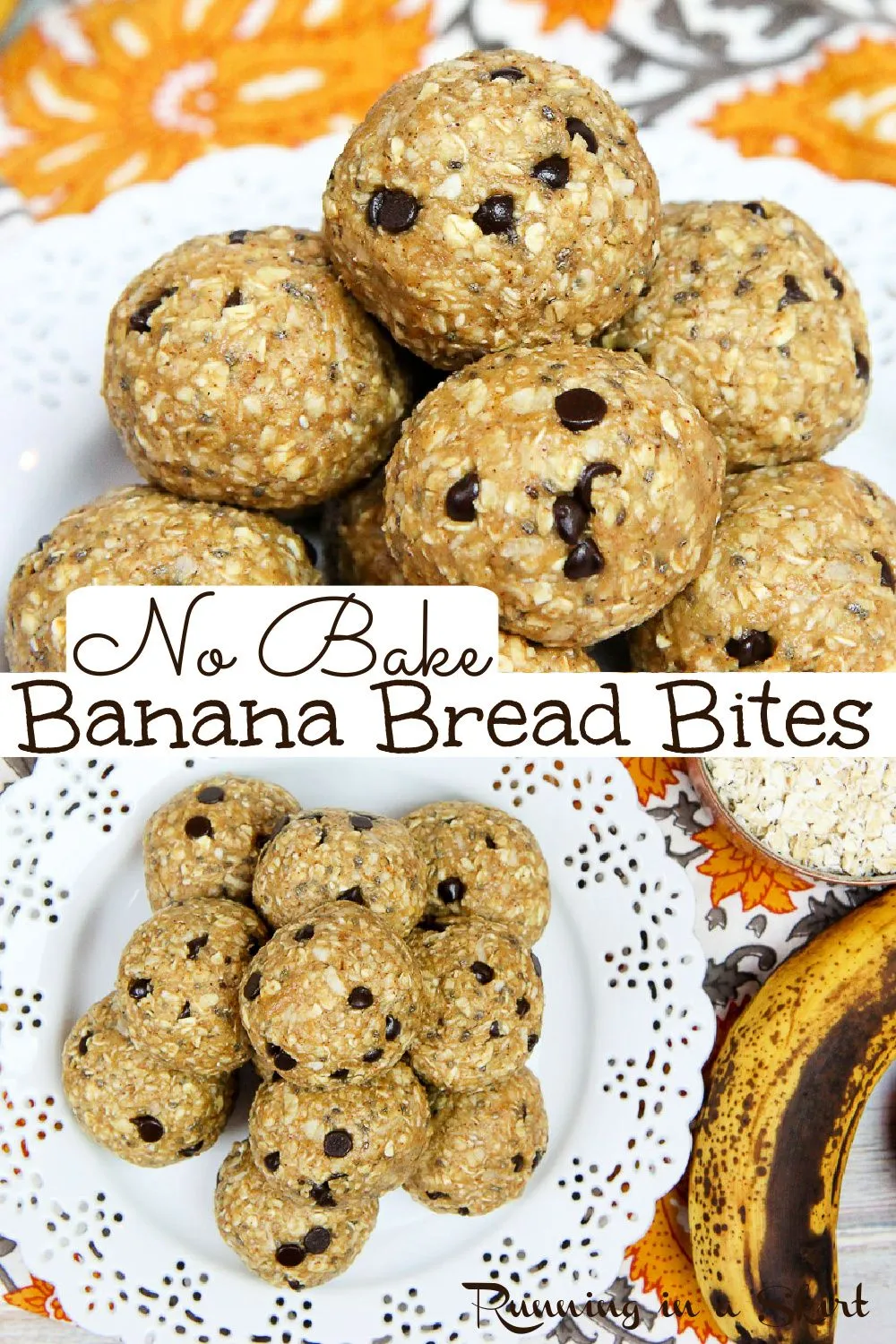 No Bake Peanut Butter Banana Bread Bites