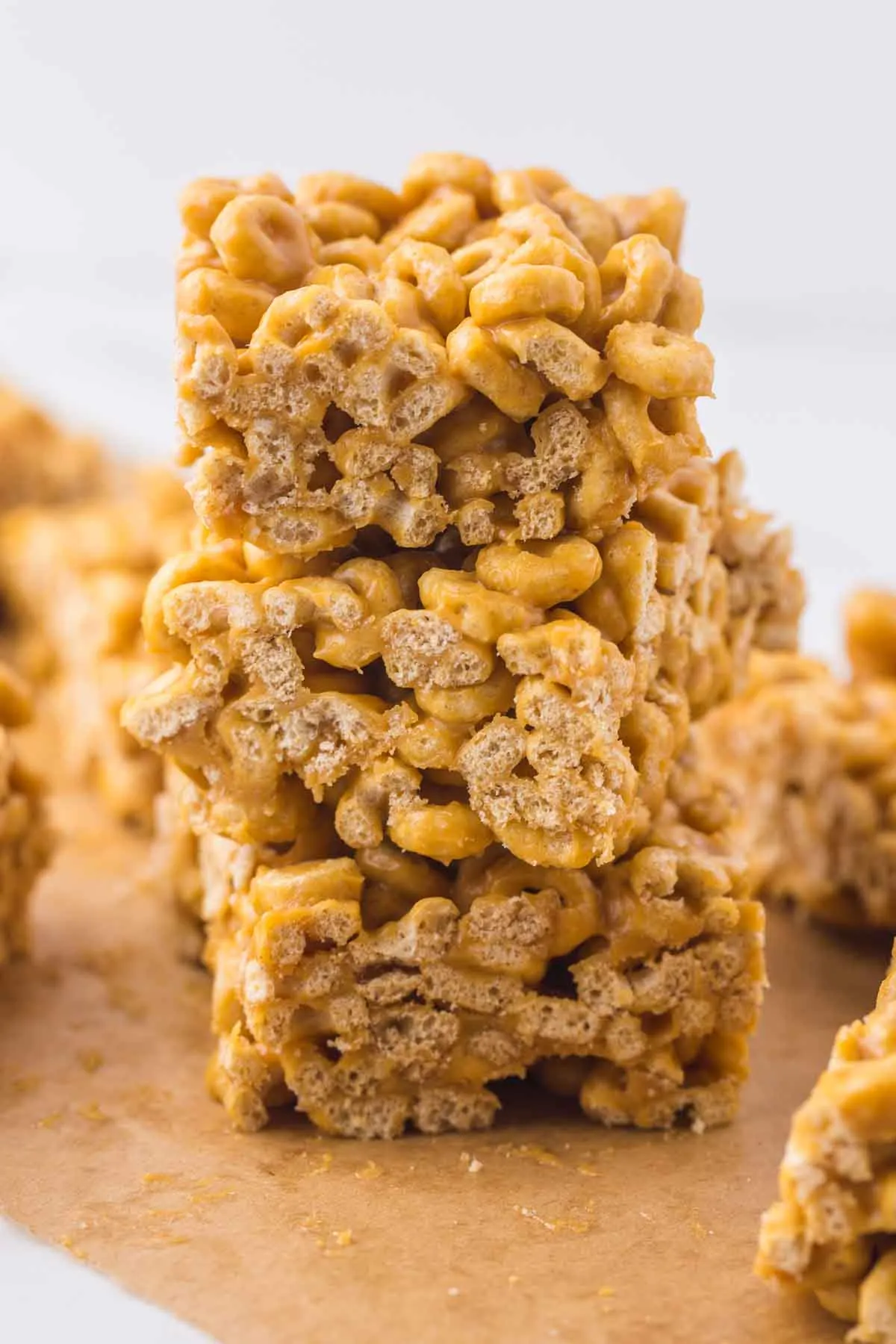 No Bake Peanut Butter Cheerio Squares