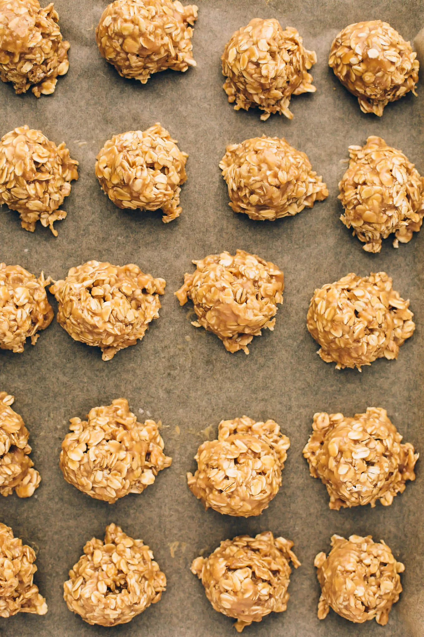 No Bake Peanut Butter and Oat Chewy Cookie