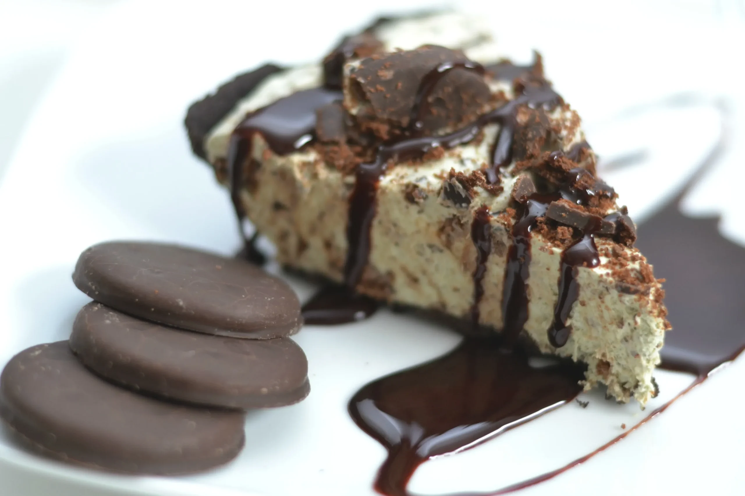 No Bake Thin Mint Cheesecakes