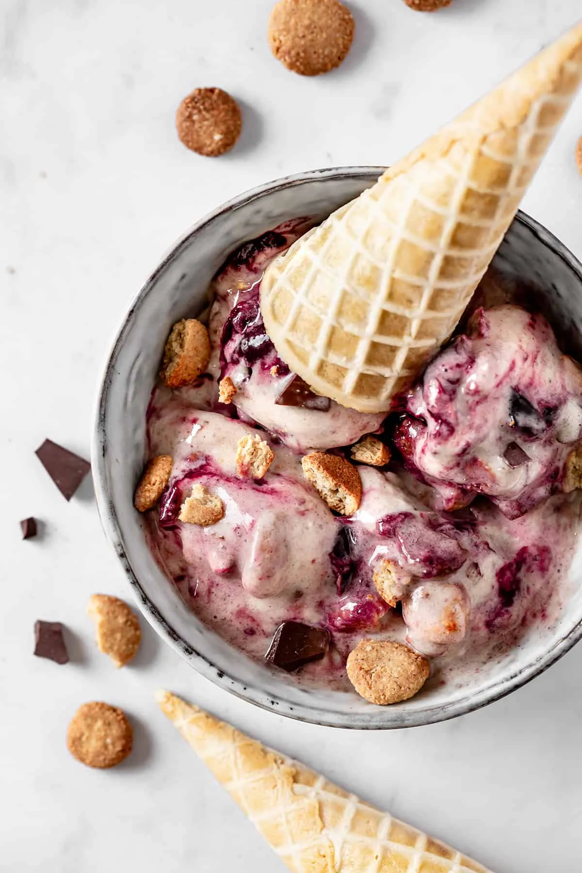 No Churn Cherry Amaretto Ice Cream