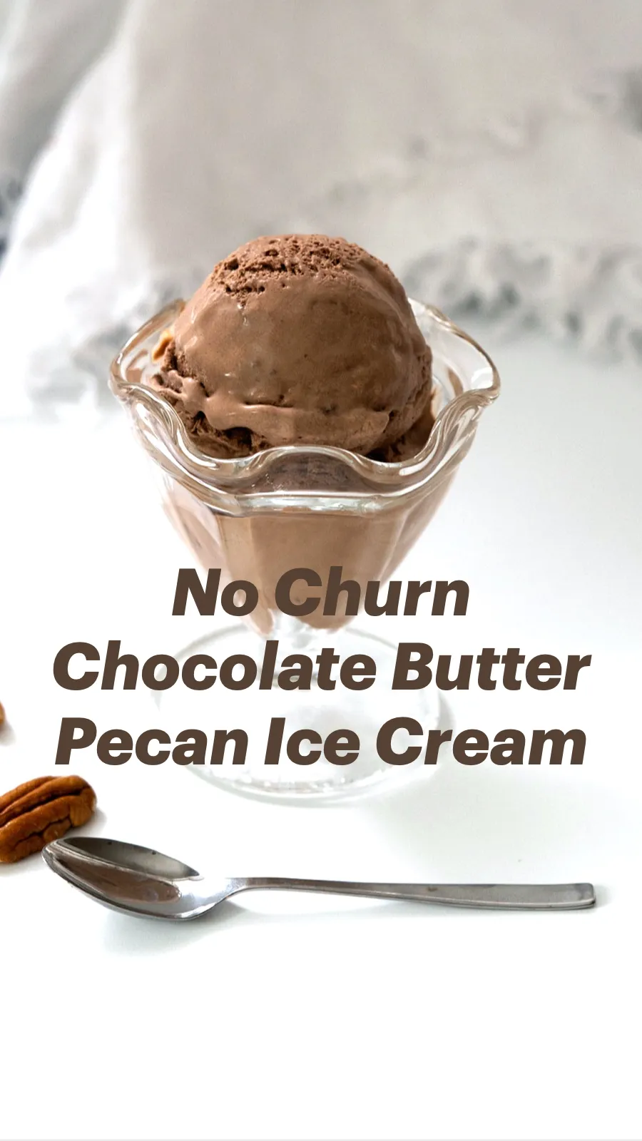 No Churn Chocolate Butter Pecan Ice Cream