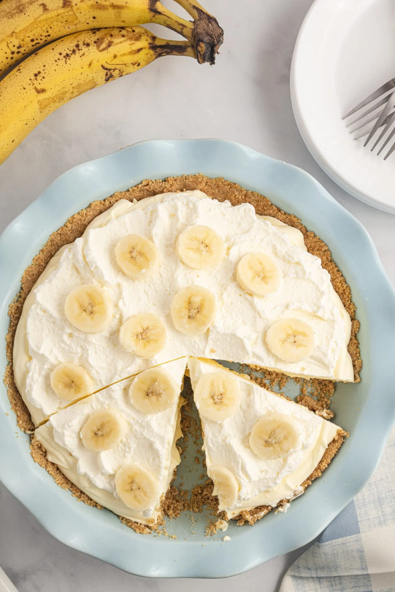 No Cook Banana Cream Pie
