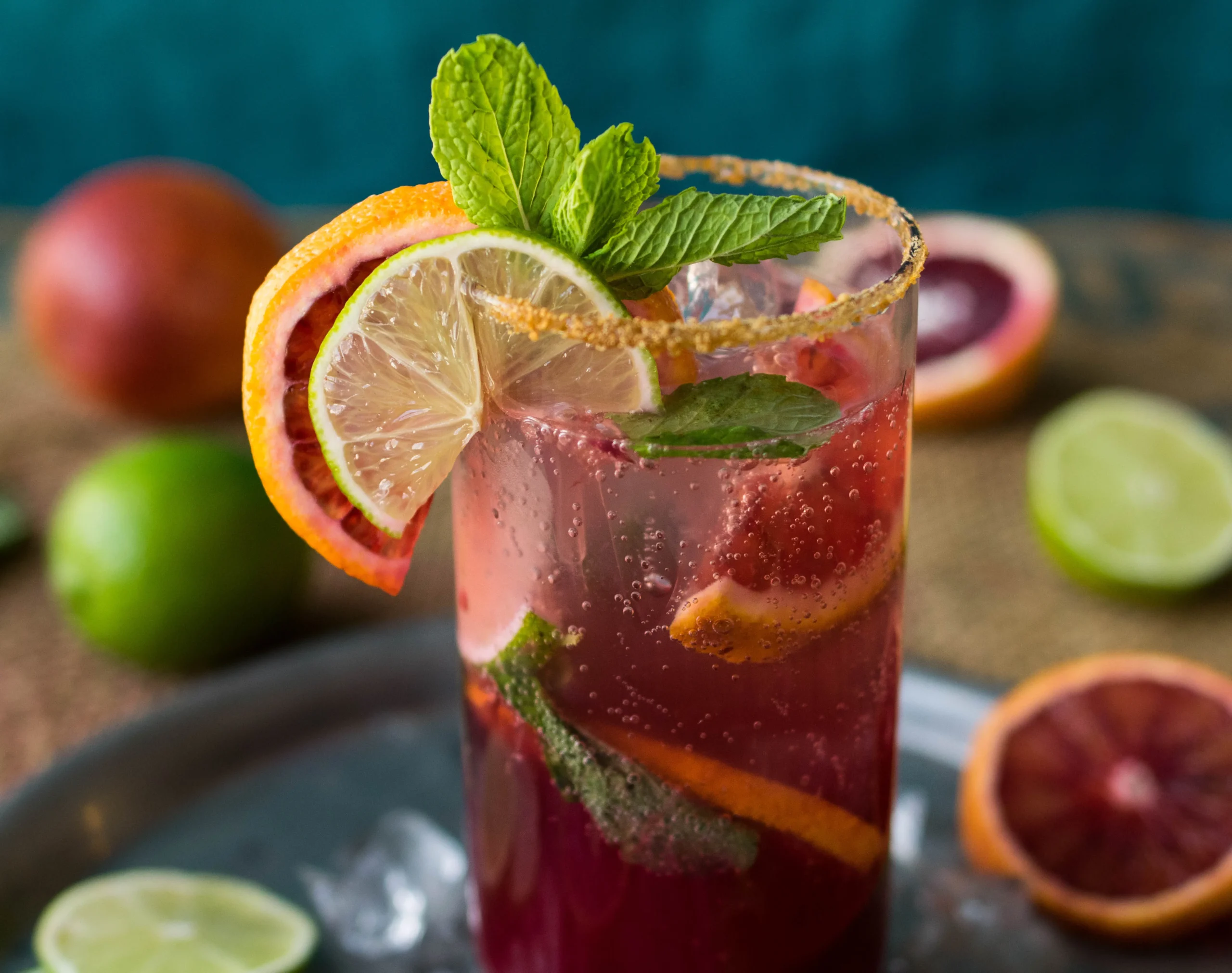 Non-Alcoholic Blood Orange Mojito