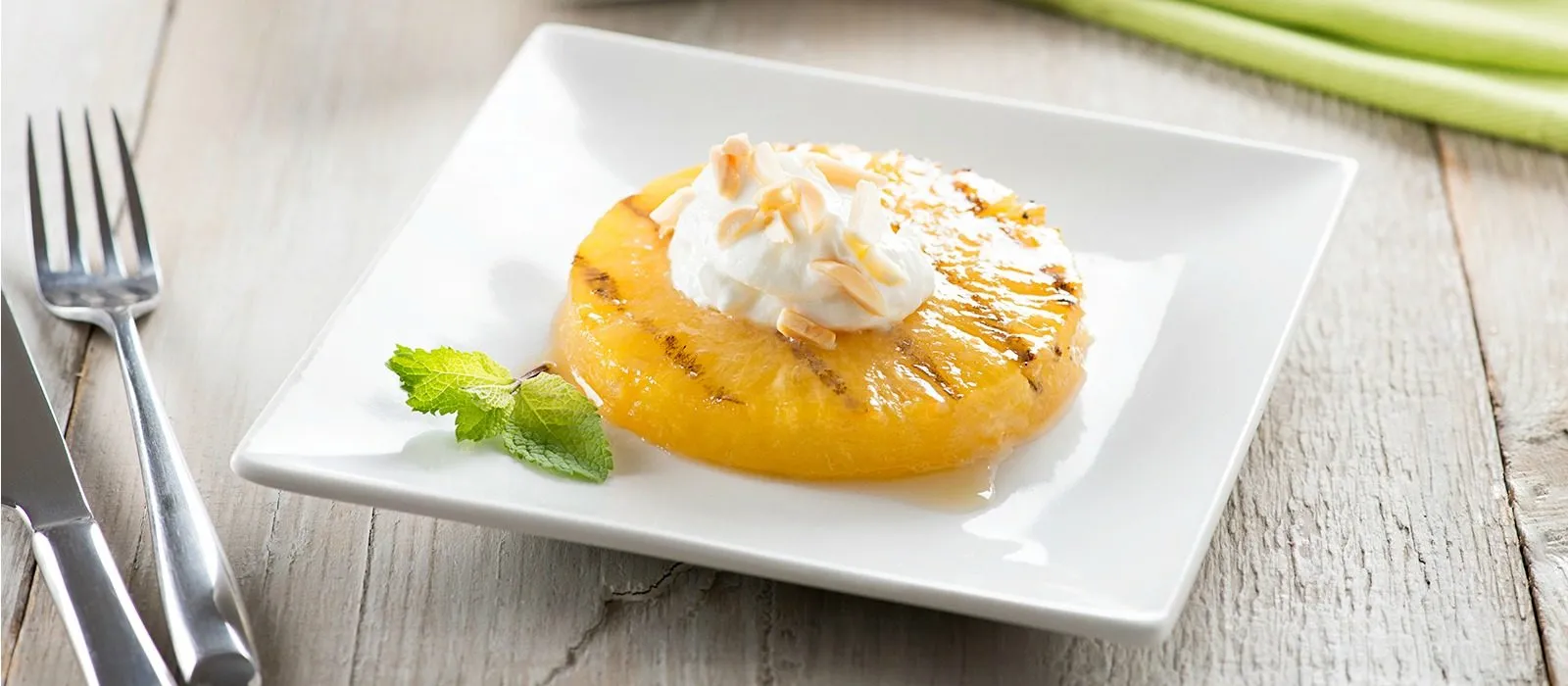 Nutty Yoghurt with Grilled Pineapple