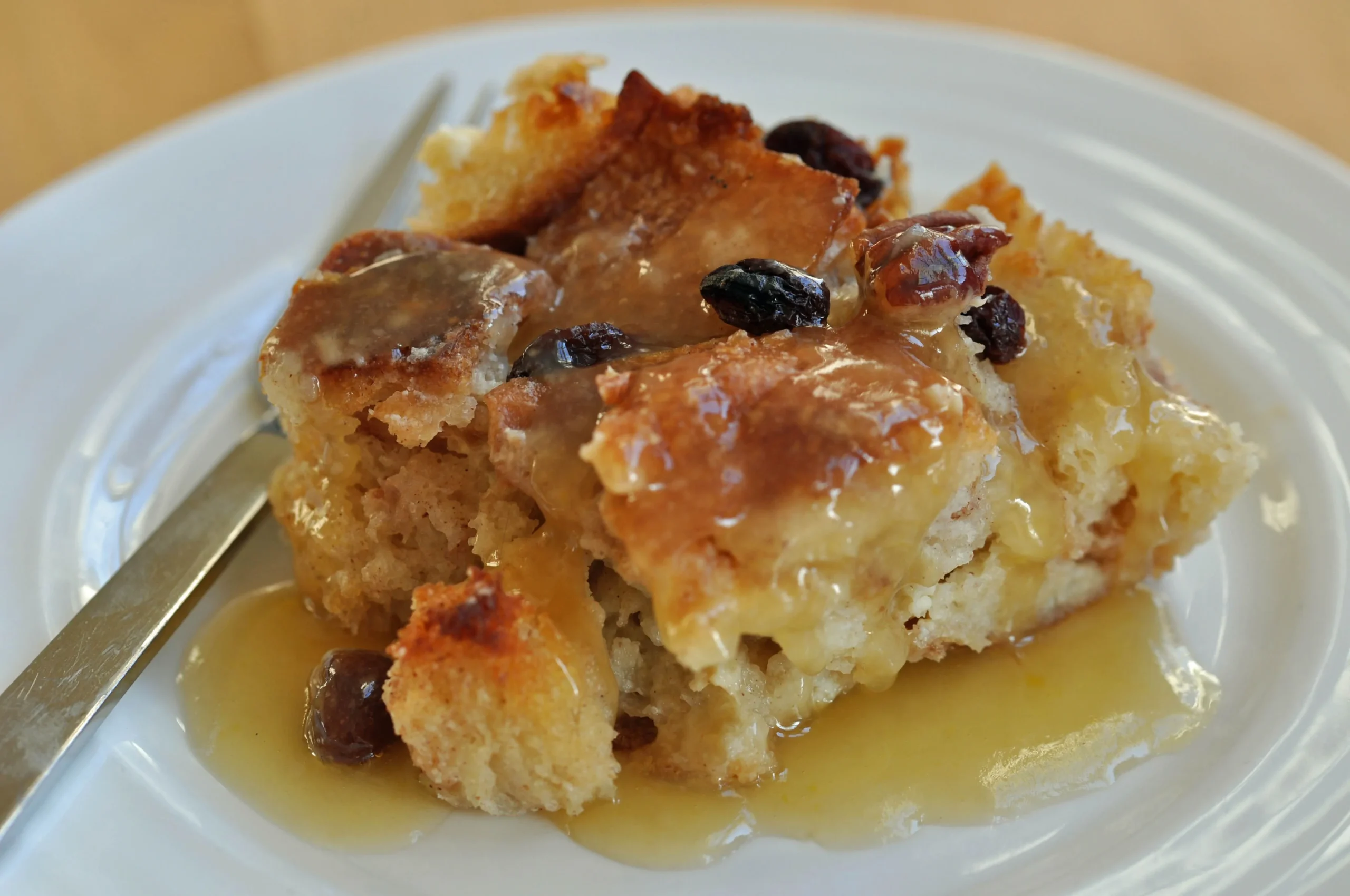 Old Fashioned Bread Pudding with Rum Sauce