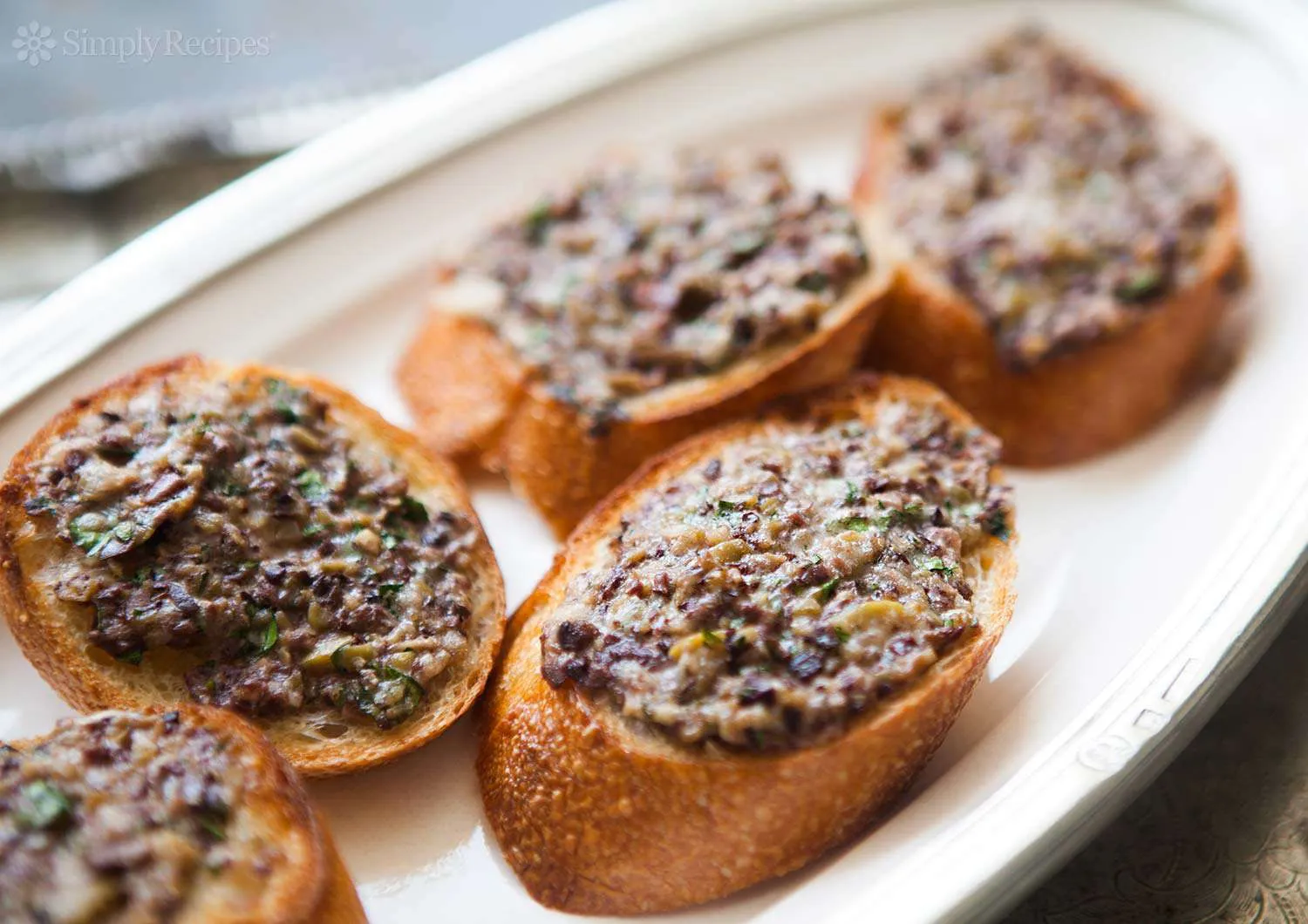 Olive and Almond Crostini