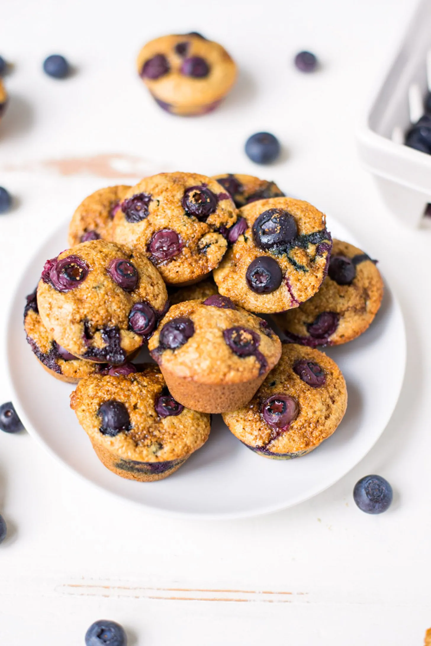 One Bowl Blueberry Mini Muffins Gluten Free Dairy Free