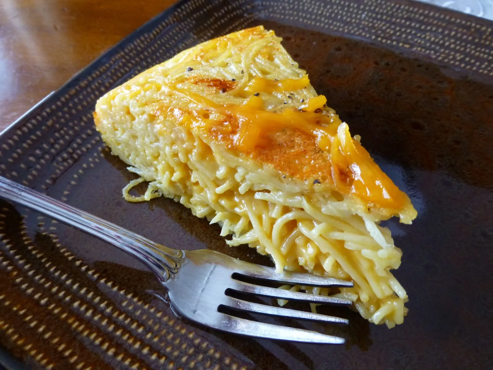 One Pan Cheesy Spaghetti Pie