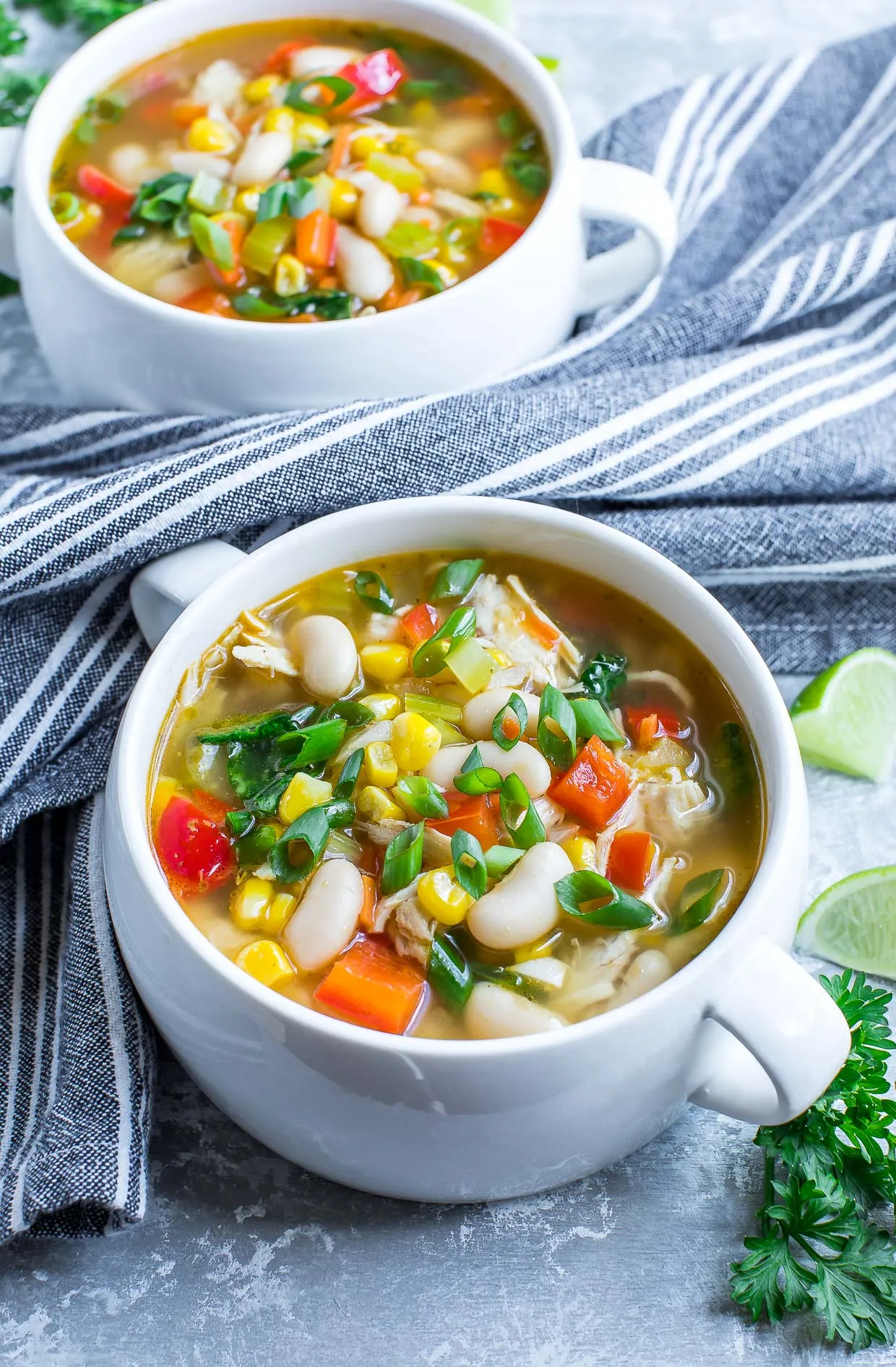 One Pot Chicken Minestrone Soup