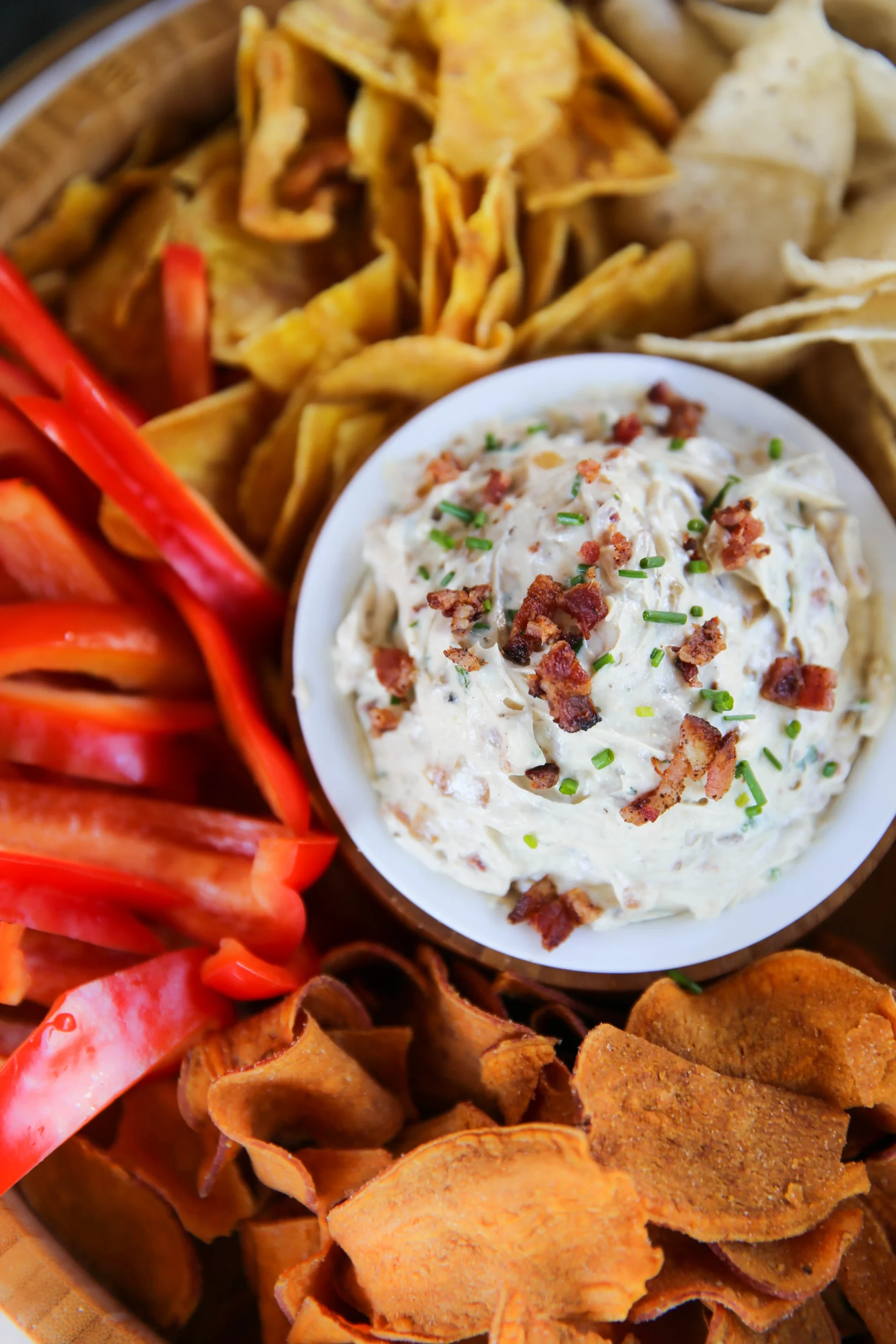 Onion Bacon Roasted Garlic Dip