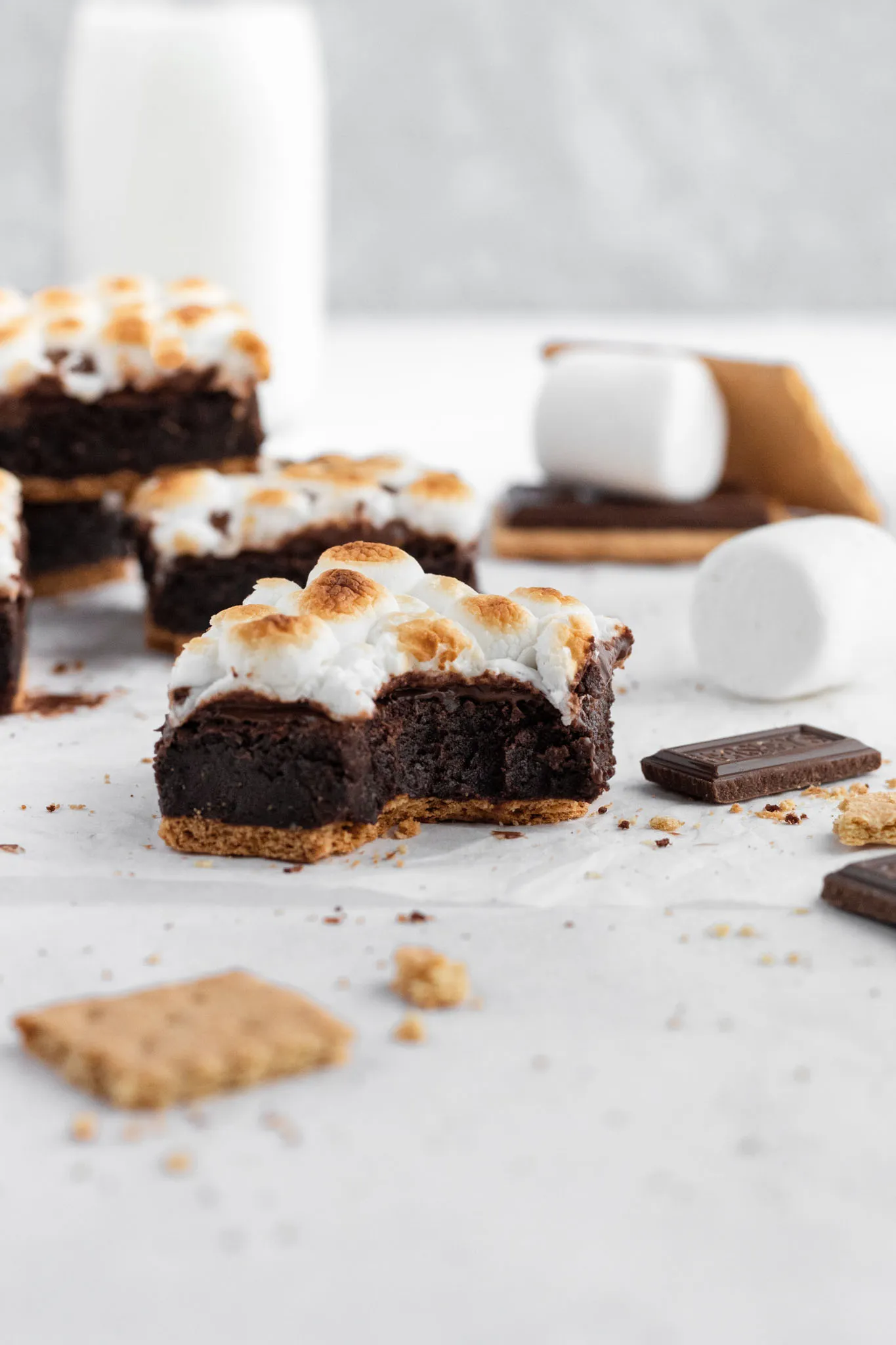 Ooey Gooey S'mores Brownies