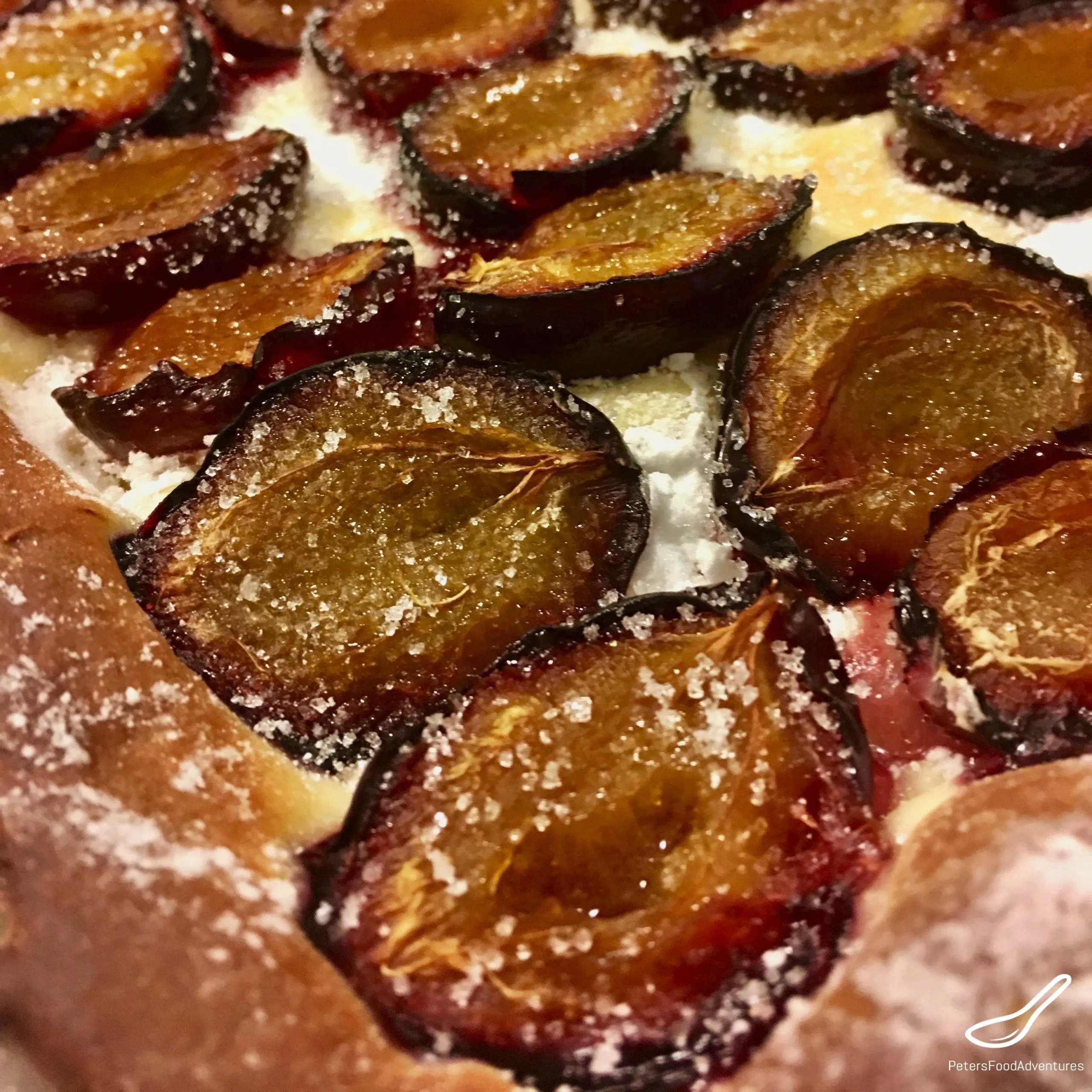 Open Faced Plum Pie