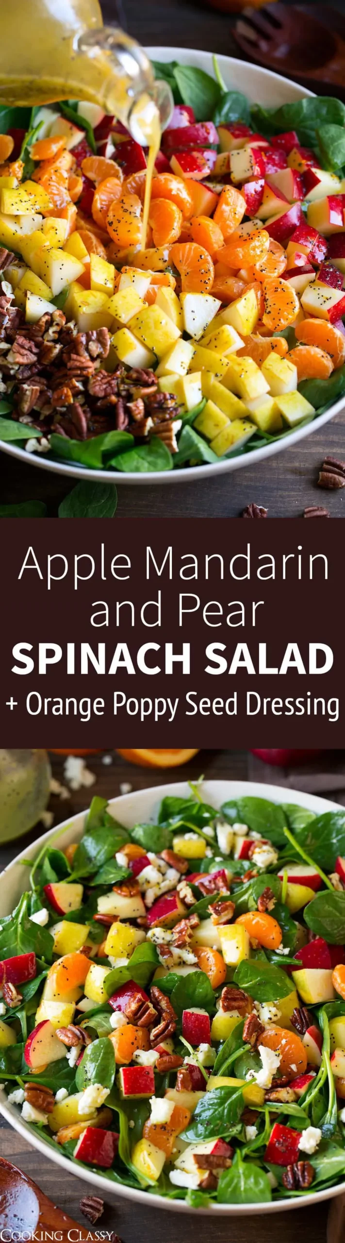Orange Apple Salad with an Orange Poppyseed Dressing