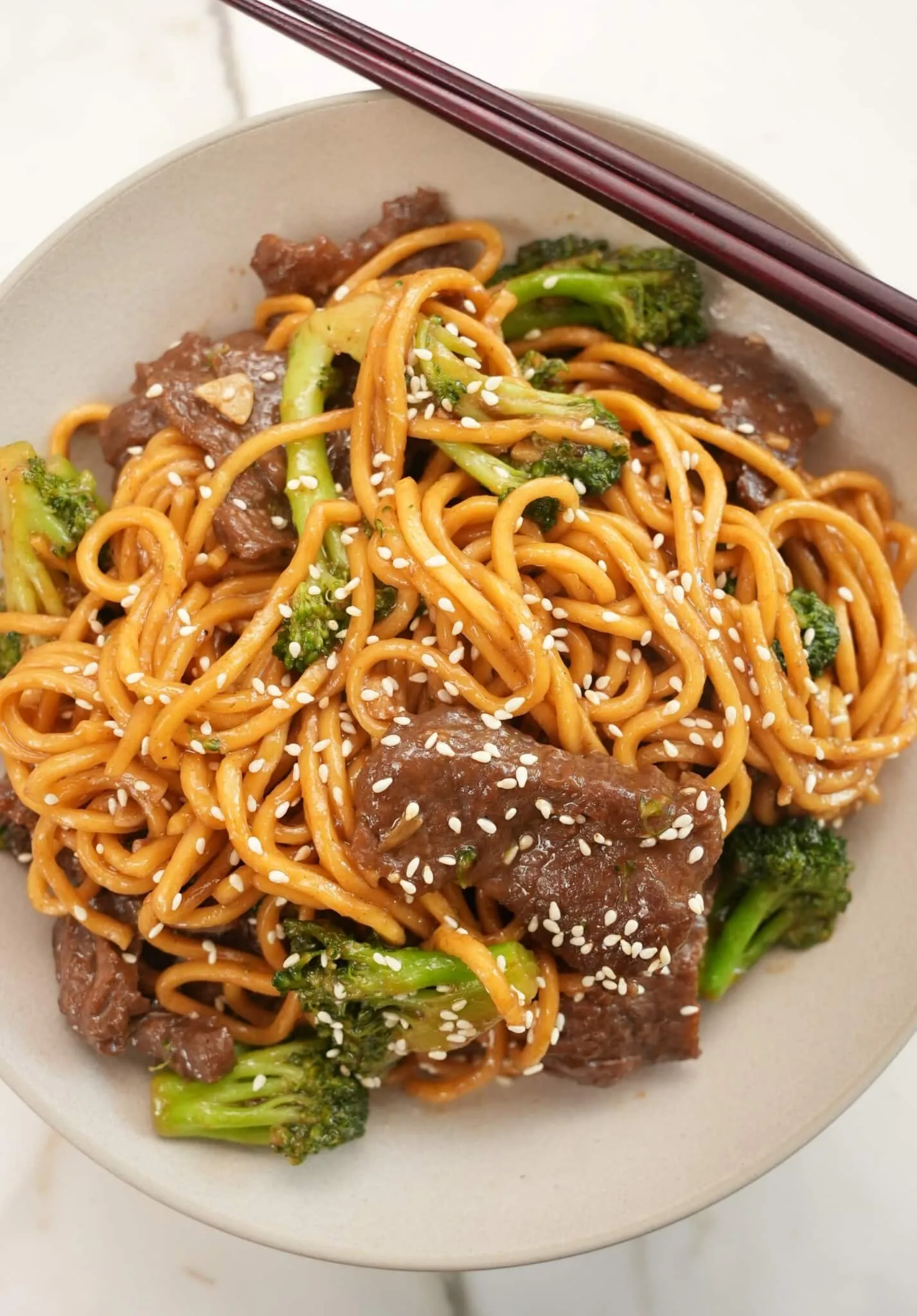 Orange Beef and Broccoli Noodles