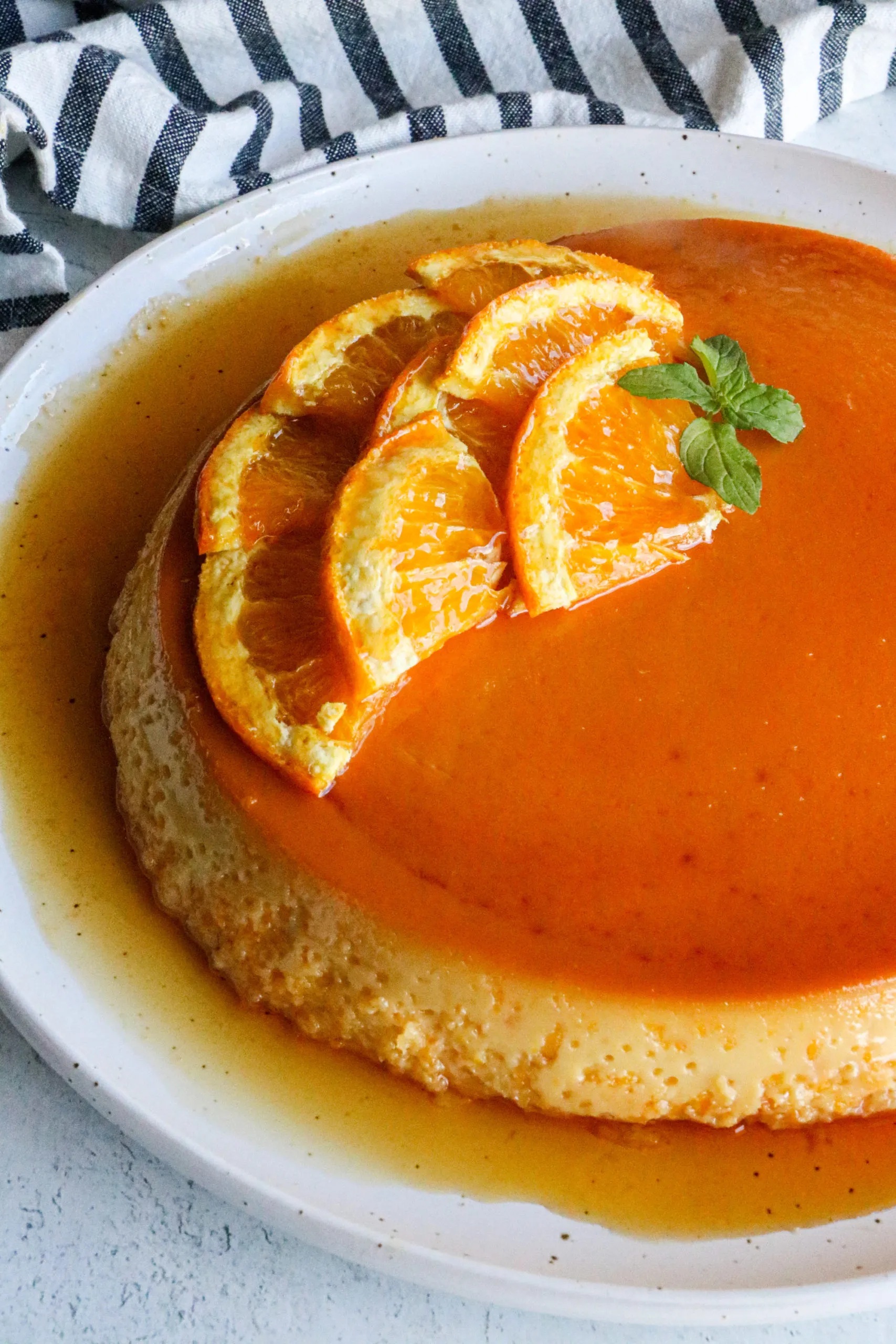 Orange Flans with Candied Zest