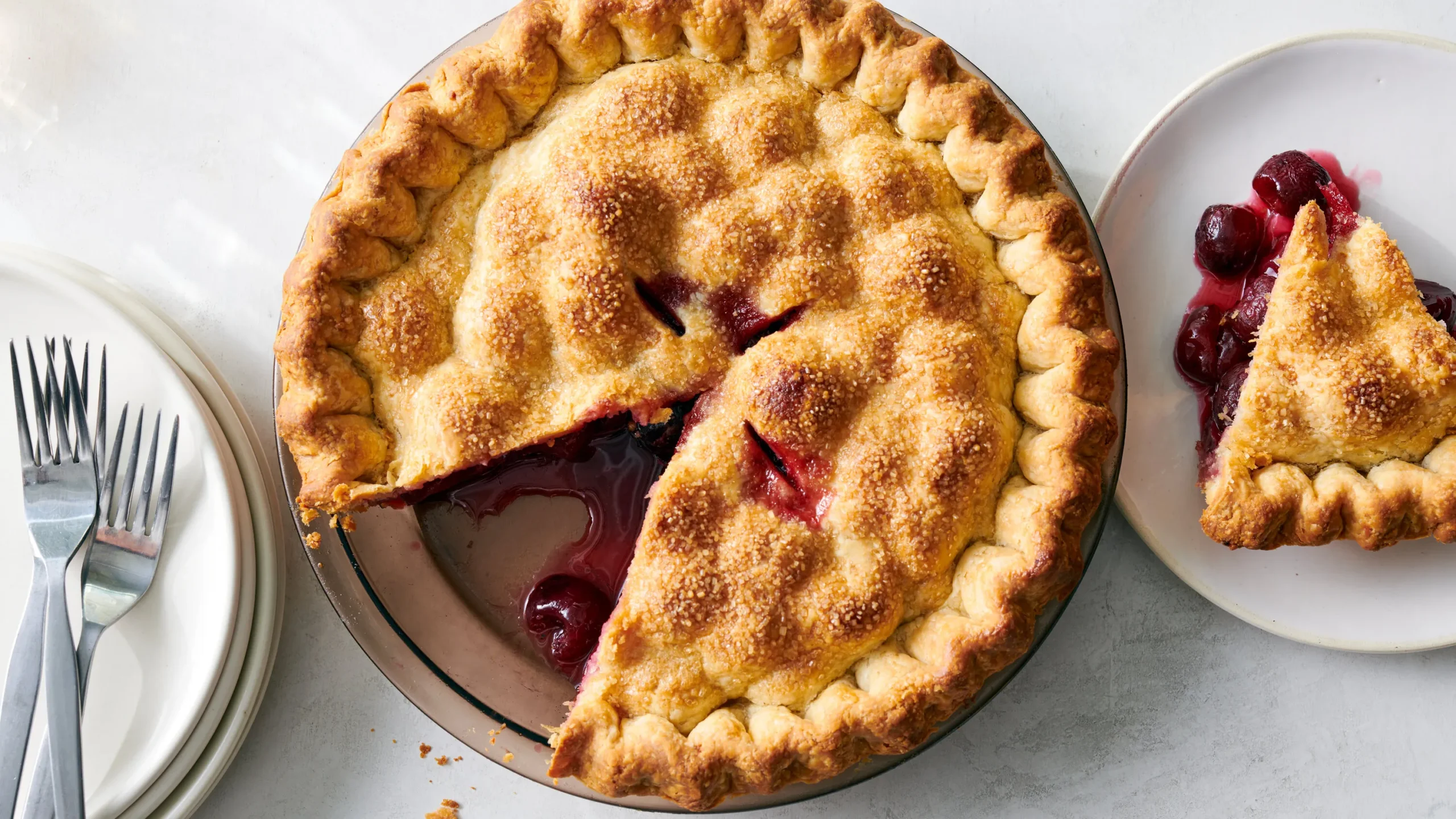 Orange Glazed Cherry Pie
