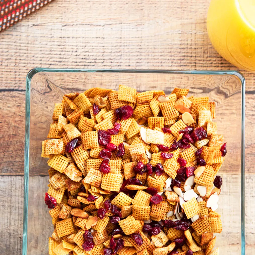 Orange Snack Mix with Dried Cranberries