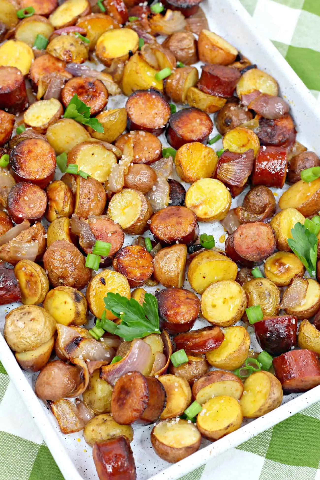 Oven Roasted Smoked Sausage and Potatoes
